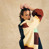 Colorblock Button-Up Jacket