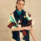 Colorblock Button-Up Jacket