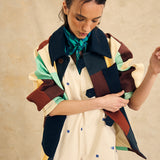 Colorblock Button-Up Jacket