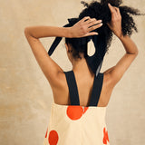 Wide-Leg Jumpsuit With Elastic Straps