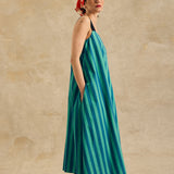 Wide-Leg Jumpsuit With Elastic Straps