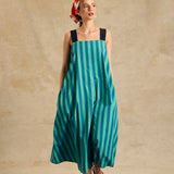 Wide-Leg Jumpsuit With Elastic Straps