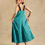 Wide-Leg Jumpsuit With Elastic Straps