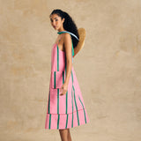 Sleeveless Midi Dress With Pocket Detail