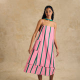Sleeveless Midi Dress With Pocket Detail
