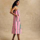 Sleeveless Midi Dress With Pocket Detail