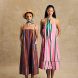Sleeveless Midi Dress With Pocket Detail