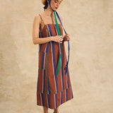 Sleeveless Midi Dress With Pocket Detail