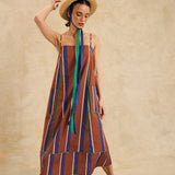 Sleeveless Midi Dress With Pocket Detail