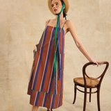 Sleeveless Midi Dress With Pocket Detail