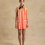 Sleeveless Button-Front Mini Dress