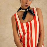 Sleeveless Button-Front Mini Dress