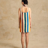 Sleeveless Button-Front Mini Dress