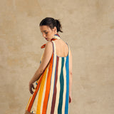 Sleeveless Button-Front Mini Dress