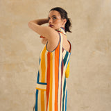 Sleeveless Button-Front Mini Dress
