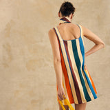 Sleeveless Button-Front Mini Dress