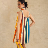 Sleeveless Button-Front Mini Dress