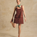 Sleeveless Button-Front Mini Dress