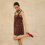 Sleeveless Button-Front Mini Dress