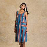 Strap Midi Dress With Pocket Detail
