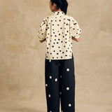 Cotton High Waisted Cropped Pant With Elasticband