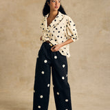 Cotton High Waisted Cropped Pant With Elasticband