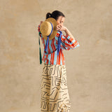 Wide-Leg Pants With Side Gathered Detail