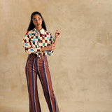 High-Waist Straight Leg Pants