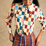Cropped Button-Up Shirt
