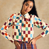 Cropped Button-Up Shirt