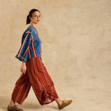V Neck Blouse With Piping Detail