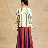 Elastic Waist Midi Skirt