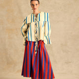 Elastic Waist Midi Skirt