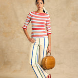 Horizental Striped Long Sleeve Knit Top