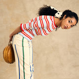 Horizental Striped Long Sleeve Knit Top