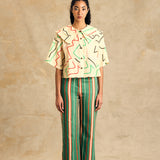 Double Collar Button-Up Shirt