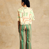 High-Waist Straight Leg Pants