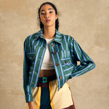 Cropped Button-Up Jacket