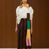 COTTON  HIGH WAIST MIDI SKIRT WITH POCKET DETAIL