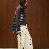 COTTON HIGH WAISTED CROPPED PANT  WITH ELASTICBAND
