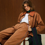 SUEDE COLLAR COTTON JACKET