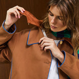 SUEDE COLLAR COTTON JACKET