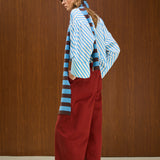 Cotton High Waisted Cropped Pant With Elasticband