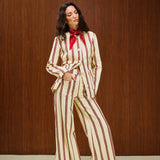 COTTON HIGH WAISTED FLARED PANT