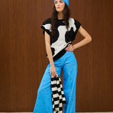 Printed Crew Neck Knit Vest