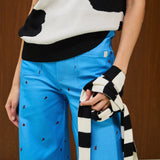 Printed Crew Neck Knit Vest