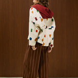 COTTON HOODED JACKET WITH FULL ZIPPER