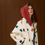 COTTON HOODED JACKET WITH FULL ZIPPER