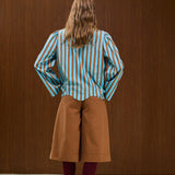 Cotton Curved Hem Blouse