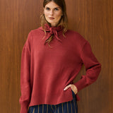 SOLID CREW NECK KNIT SWEATER